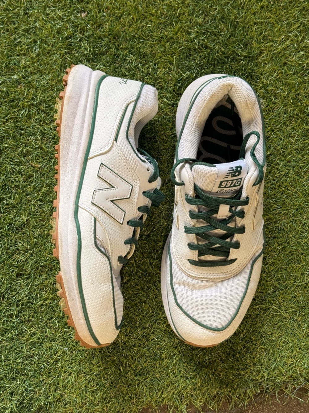 New Balance Kids 997G White & Green Athletic men’s Shoes